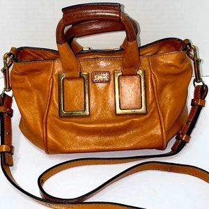 Chloe Whiskey Color Ethel Leather Satchel/Crossbody.